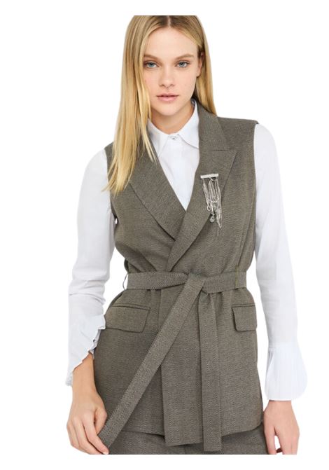 Gilet chevron con cintura Liu Jo | CF5259T054AM9770